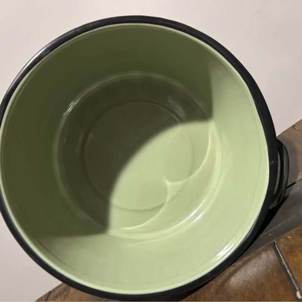 Vintage Green Enamel Soup Stockpot MEDIUM